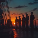 an uplifting instrumental depicting russian navy's courage and resolve.