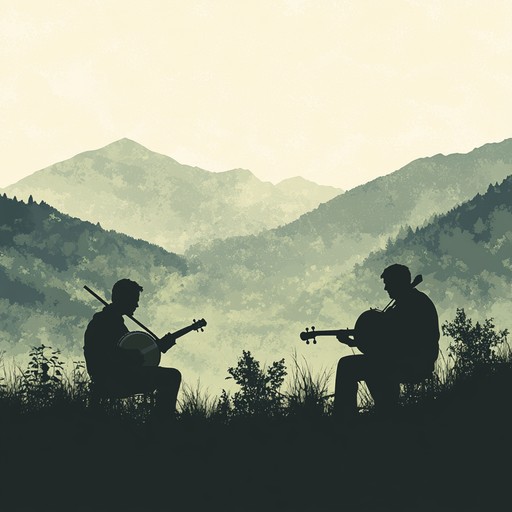 A high energy piece that captures the relentless pursuit through rugged mountain terrains, featuring rapid banjo picking, lively fiddles, and a driving rhythm section. Suitable for scenes of adventure, competition, and the great outdoors.