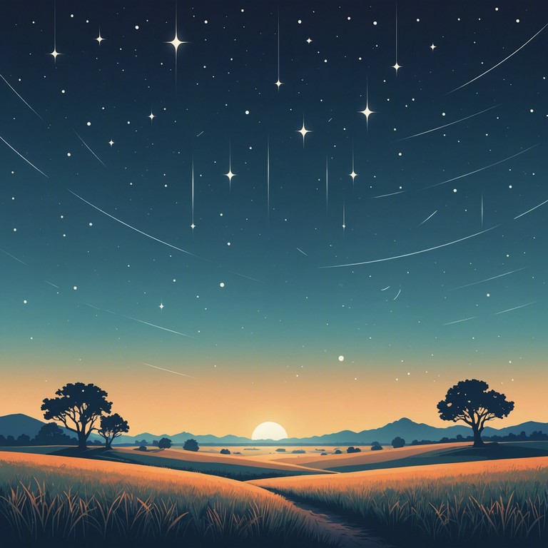 Envision a quiet evening under a star spangled sky where gentle melodies capture the essence of tranquility and the vast expanse of the prairie. This alternative take expands on the original theme with a deeper exploration of quiet moments in nature.