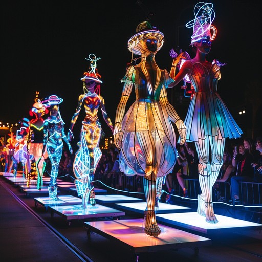 Picture a colorful, electric parade marching through the streets of a futuristic city. Synths shimmer and pulse, filling the air with an infectious, playful energy that draws in listeners. The combination of retro and whimsical elements creates a unique soundscape that feels like a celebration of imagination and innovation.