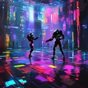 ecstatic robotic disco with funky beats and synth melodies