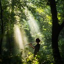 ethereal flute echoes among ancient trees