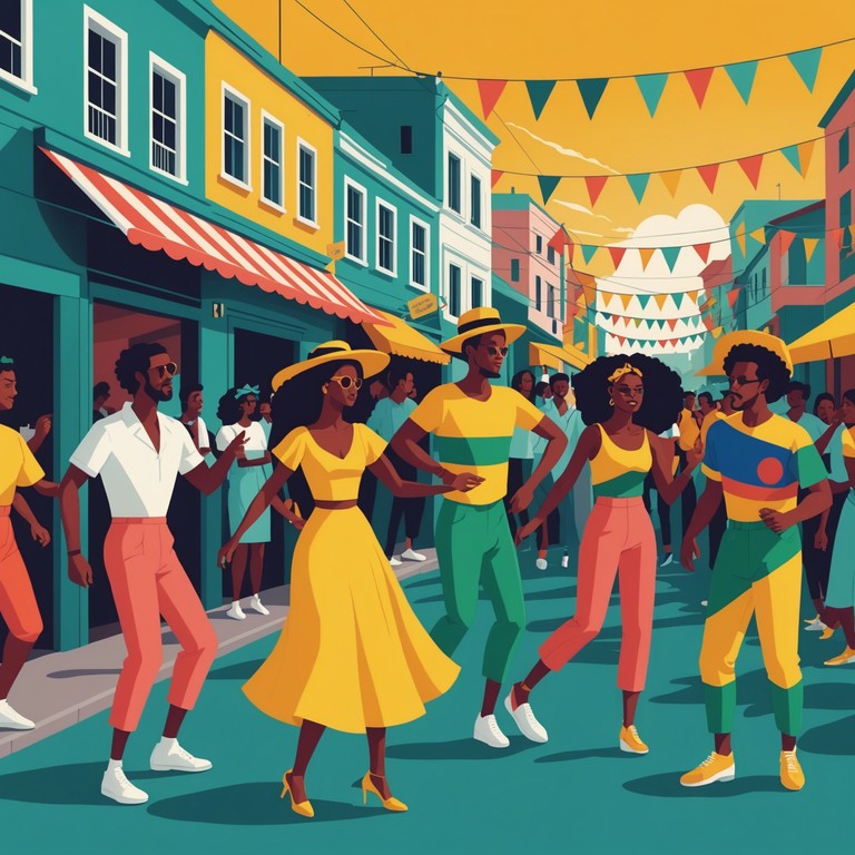 Coastline carnival rhythms invites listeners to feel the sand between their toes and the rhythm in their hearts. Upbeat samba beats combine with jazzy melodies to create a festive, danceable track perfect for celebrating warm, sunny days.