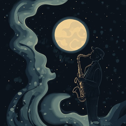 An enchanting instrumental piece blending smooth jazz melodies with ethereal tones, evoking the mystery of moonlit nights and the whispers of the unseen.