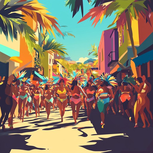 Experience the infectious rhythms of rio's carnival with lively percussion and festive melodies that capture the joy of dancing in the streets under a radiant summer sun.