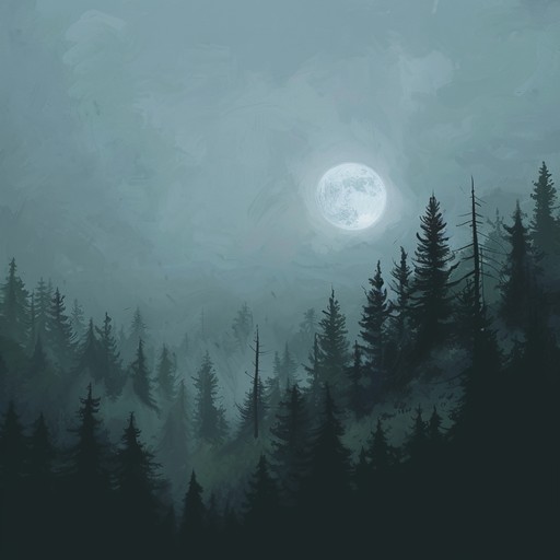 A mesmerizing piece where haunting melodies interlace within an ethereal soundscape filled with brooding darkness and shimmering shadows. Delicate ambient textures create a sonorous journey through an eerie, forgotten forest under a moonlit sky. The overall tone is mysterious, serene, yet with an underlying hint of suspense that captivates and engages the listener. This instrumental piece artfully blends atmospheric and dark elements to evoke powerful imagery and deep emotional responses.