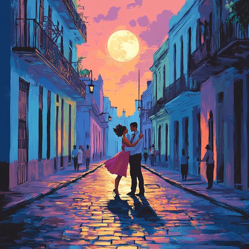 A captivating instrumental mambo that evokes the sultry atmosphere of a moonlit night in havana, blending seductive trumpet melodies with rhythmic percussion to inspire dance and passion.