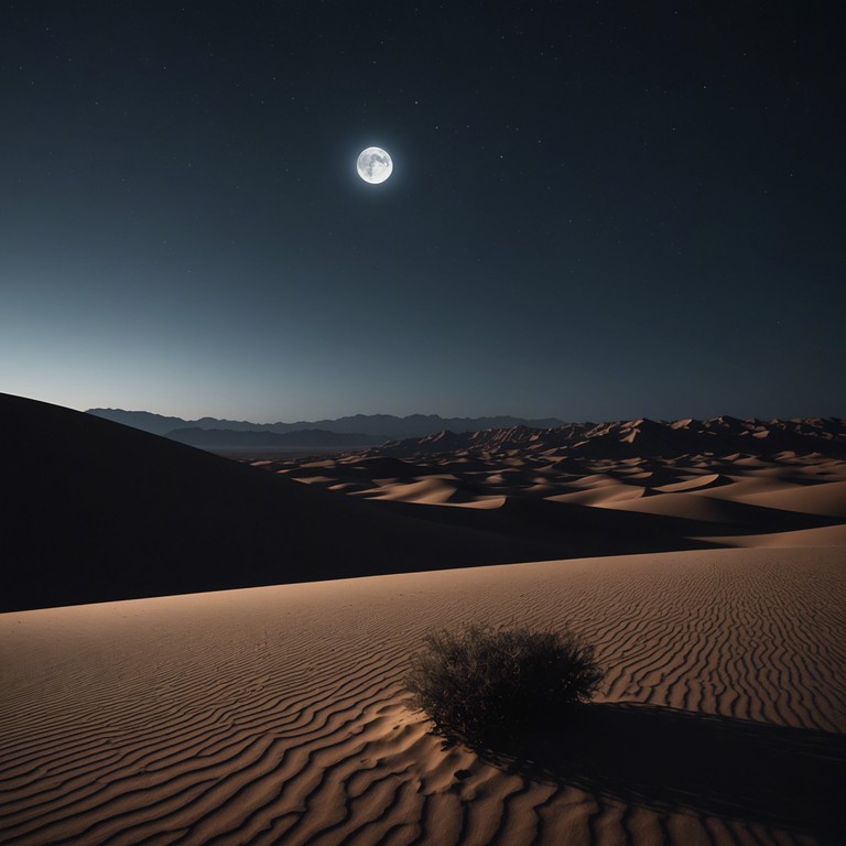 In a soundscape filled with threat and wonder, 'moonlit desert whispers' utilizes traditional rhythms to create an intense auditory journey through time, evoking the majesty and mystery of ancient egypt as shadows play across timeless sands.