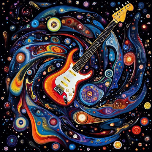 An electric guitar led instrumental reflecting an intense journey through trippy cosmic realms. Pulsating rhythms, soaring solos, and heavy distortion capture the raw energy and mind expanding essence of psychedelic rock. Prepare for a sonic voyage through the unknown!