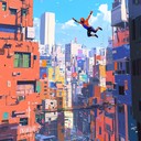 an upbeat track emulating joyful moments in anime worlds