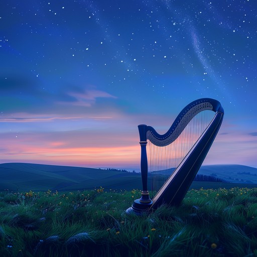 Imagine a tranquil evening with melodic harp tunes that transport you to a serene landscape. This instrumental track embodies the relaxing qualities of german schlager, perfect for a peaceful night.