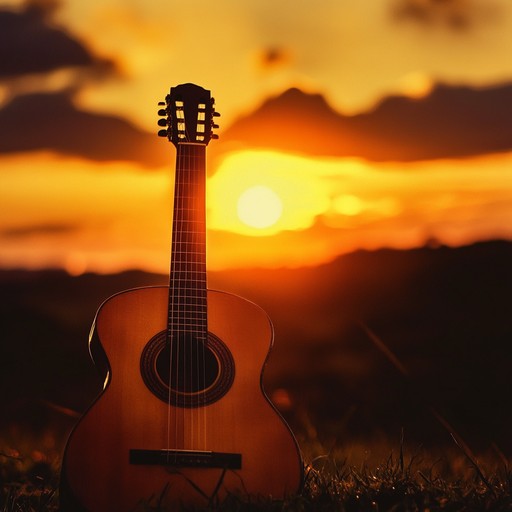 Evocative, passionate rumba featuring rich guitar harmonies and rhythmic drums, kindling romance as the sun dips below the horizon