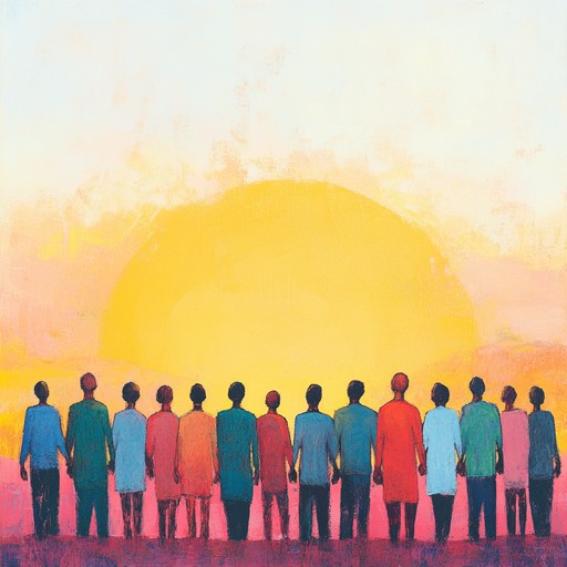 This composition embodies the spirit of unity and the struggle for human rights worldwide. It features a heartfelt melody that progresses from somber tones to an uplifting finale, representing the journey from oppression to freedom.
