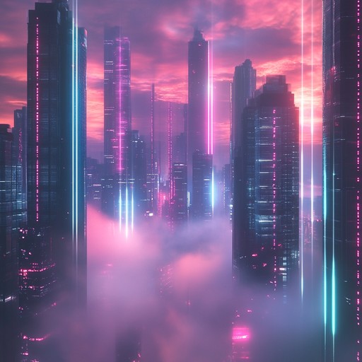 Immerse yourself in a futuristic city filled with otherworldly sounds and neon visuals, combining ethereal synths with hard hitting beats to conjure a mystical cyber punk aura