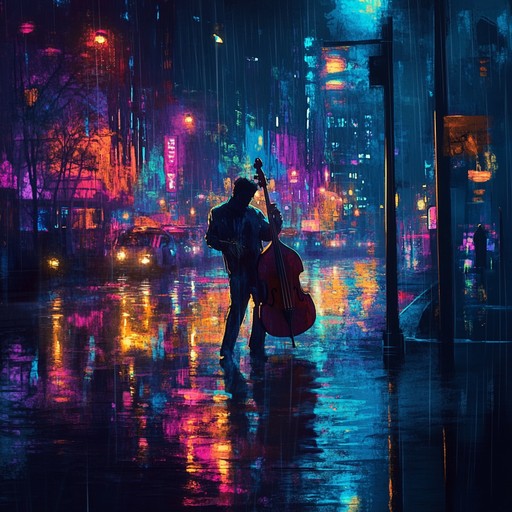 An instrumental track combining funky basslines with trip hop beats, creating an atmospheric soundtrack reminiscent of late night city adventures.