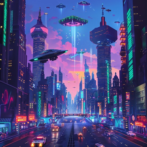 A collision of gritty, distorted guitar riffs and futuristic synths, set against a backdrop of dystopian urban landscapes. Pulsating rhythms drive the track forward, blending the raw aggression of nu metal with electronic elements. The song evokes images of towering skyscrapers and neon lights in a desolate cityscape.