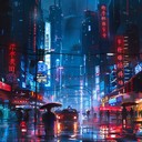 energetic urban beats with pulsating futuristic synth lines