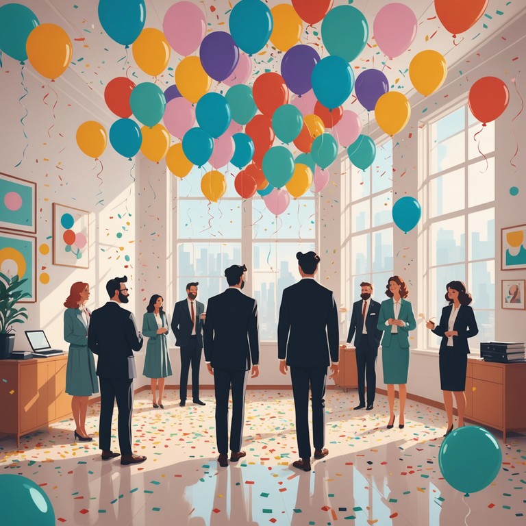 This track is designed to elevate the spirits at corporate events and celebrations, emphasizing the joyful culmination of hard work and success. The music carries an infectious energy that is both inspiring and motivating, lending a festive atmosphere to any corporate assembly or event. Particularly suitable for year end parties, success ceremonies, or as background music for celebratory corporate videos.