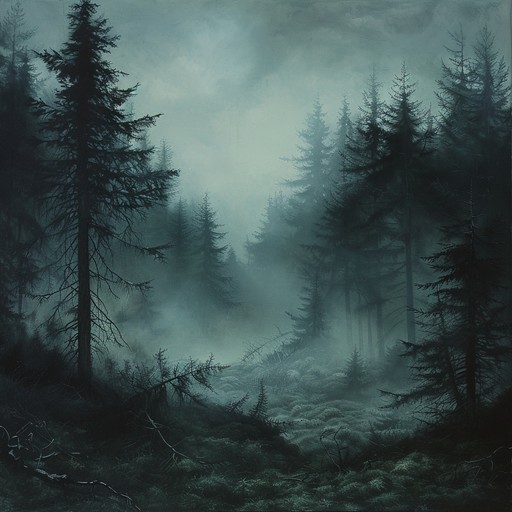 A journey through an eerie and ancient forest where whispers of long forgotten spirits intertwine with haunting melodies, creating an atmosphere that is both mystifying and unsettling. The use of traditional folk instruments combined with dark tonalities evokes a sense of ancient magic and hidden secrets.