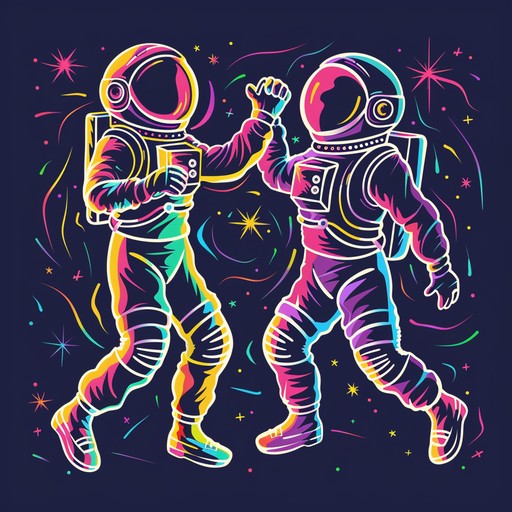 Experience a 70s inspired cosmic voyage with groovy funk rhythms and shimmering synthesizers, creating an epic and adventurous soundscape perfect for space themed projects.