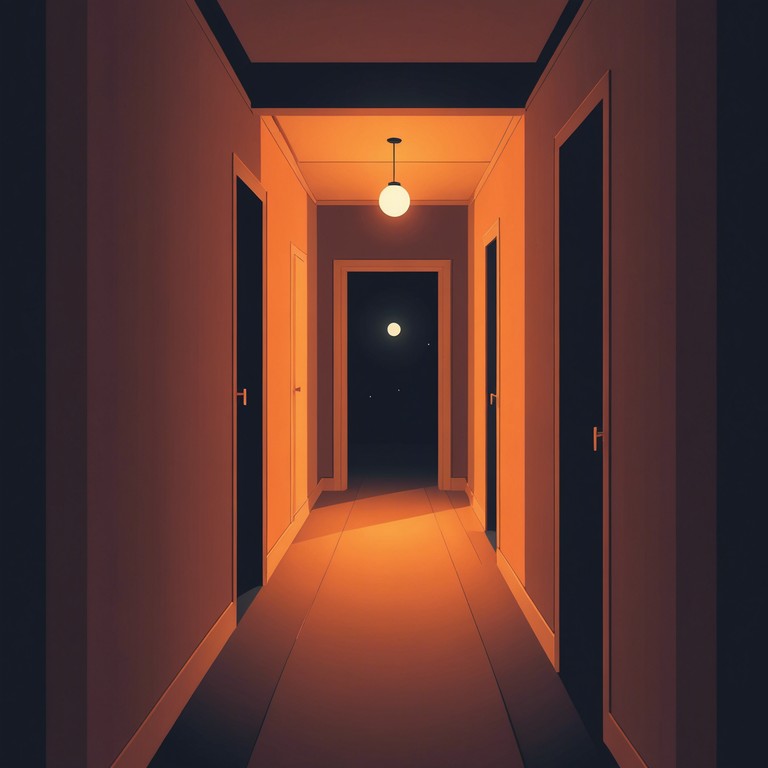 Imagine echoes softly bouncing off the walls of a long, forgotten corridor, each note adding to the aura of mystery and anticipation as the darkness seems almost palpable.