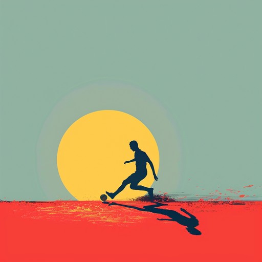 An upbeat, triumphant instrumental track capturing the excitement and adrenaline rush of scoring a winning goal in a packed soccer stadium. The music builds up with anticipation, leading to an explosive climax as the ball hits the net, followed by a jubilant celebration.