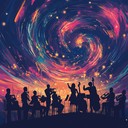 a dynamic symphonic piece inspired by dancing celestial lights