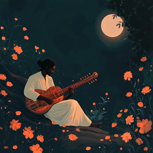 An enchanting instrumental piece that captures the essence of romantic love through the expressive sounds of the sitar, featuring flowing melodies and subtle rhythms inspired by hindustani classical music.