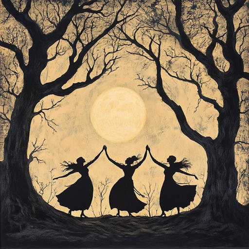 This composition combines joyous, traditional folk melodies with dark, enchanting undertones. Featuring dynamic rhythms from traditional instruments, it's ideal for evocative storytelling and creating a unique atmosphere.