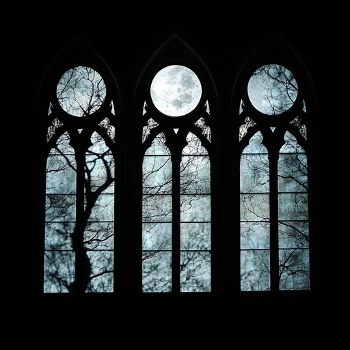 An instrumental darkwave piece that evokes the haunting and melancholic atmosphere of an abandoned gothic cathedral, using deep basslines, shimmering synths, and dissonant melodies to create a profound sense of tension and unease