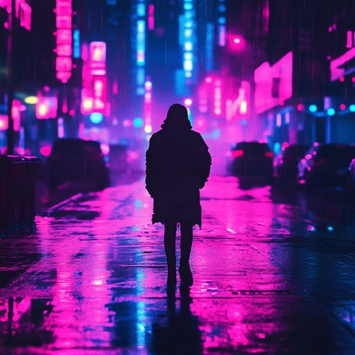 A captivating instrumental piece that blends atmospheric synths, echoing guitars, and pulsing bass lines to create an enigmatic and haunting new wave soundscape reminiscent of deserted city streets under neon lights.