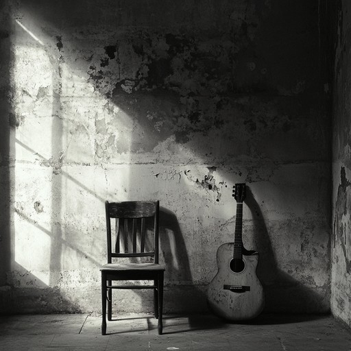 An emotive instrumental piece portraying the depths of solitude through delicate acoustic guitar work, inviting listeners into a world of introspection and quiet contemplation.