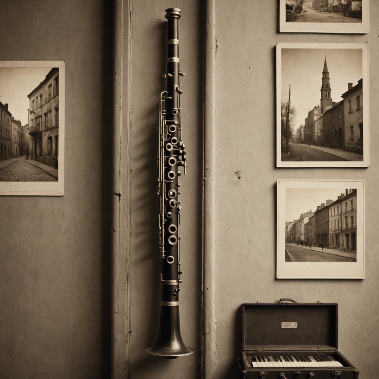 Echoes from forgotten worlds paints an auditory scene of lost time and places through heartfelt melodies that speak to the vibrancy and historical adversity faced by eastern european communities. The clarinet's voice serves as a bridge between history and its mournful but enduring melodies.