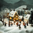 mechanical toys create festive melodies in a playful holiday tune