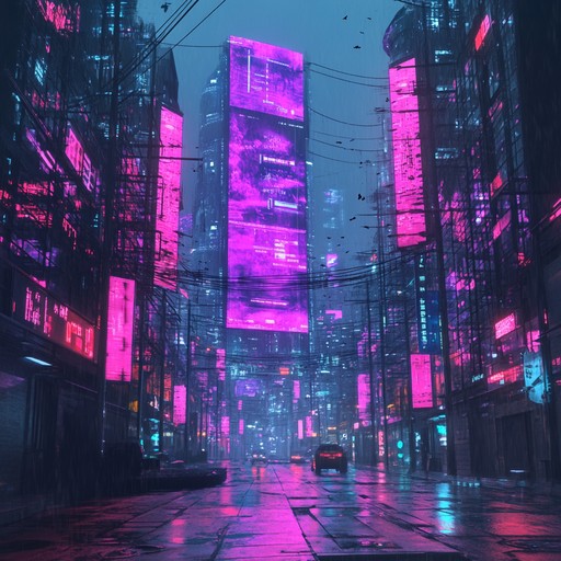 Experience a peaceful journey through a futuristic cityscape with ambient synths and gentle melodies that reflect the calm of neon nights. This instrumental blends cyberpunk elements with relaxing tones, ideal for unwinding and contemplation.