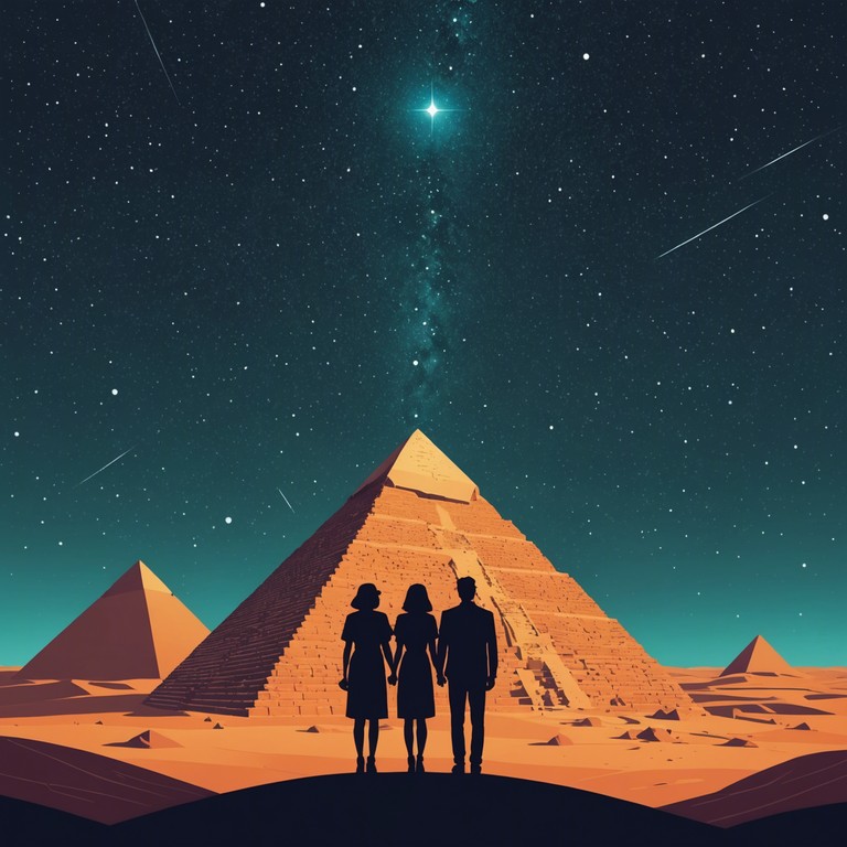 A heartfelt track that fuses traditional middle eastern instruments with modern ambient sounds, creating a romantic soundscape perfect for a serene night under the stars in cairo. This melody envelops listeners in a tale of timeless love and mystical allure of the desert.