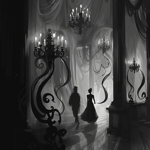 Step into a mysterious ballroom with a haunting waltz that weaves together delicate piano melodies and eerie, gothic tones. A swirling dance of shadows and light unfolds, pulling listeners into an enrapturing, otherworldly experience.