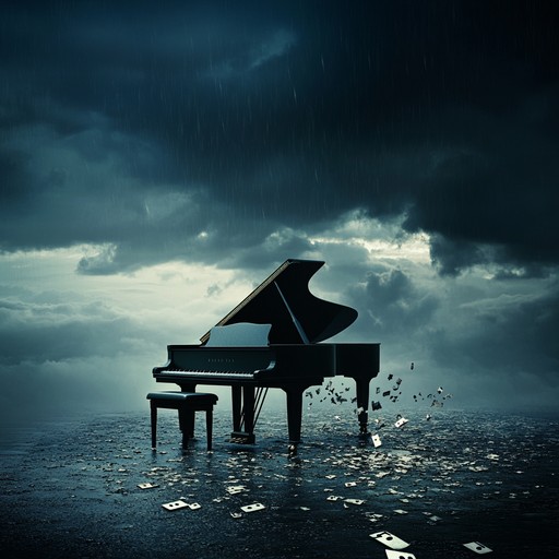 A piano driven ballad with intense, aggressive tones expressing raw heartbreak, perfect for venting unresolved emotions