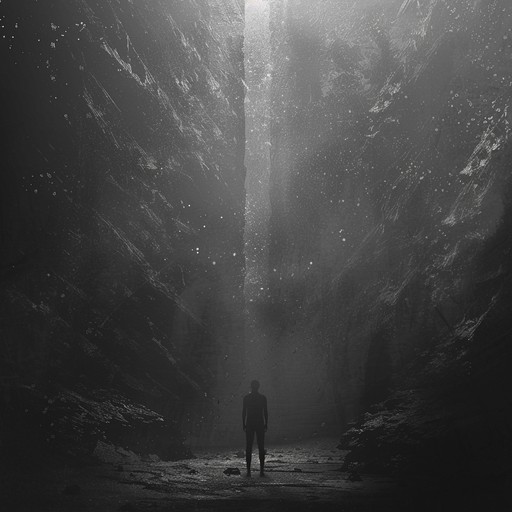 This track captures the depth and mystery of unexplored realms, intertwining sinister guitar riffs with haunting ambient noises to create an atmosphere that's both captivating and chilling. The piece steadily builds with intensity, employing a complex layering of sounds that create a palpable sense of foreboding and intrigue