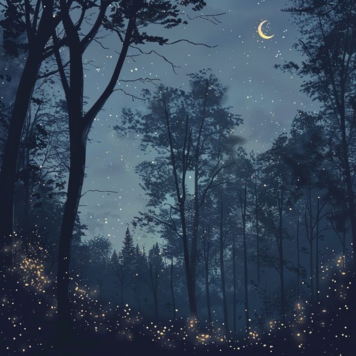 A serene track where a luminous harp guides you through the tranquil ambiance of an enchanted woodland under a starry sky. Ambient sounds of nature amplify the feeling of magic, evoking images of fairies and mythical creatures dancing in the moonlight.