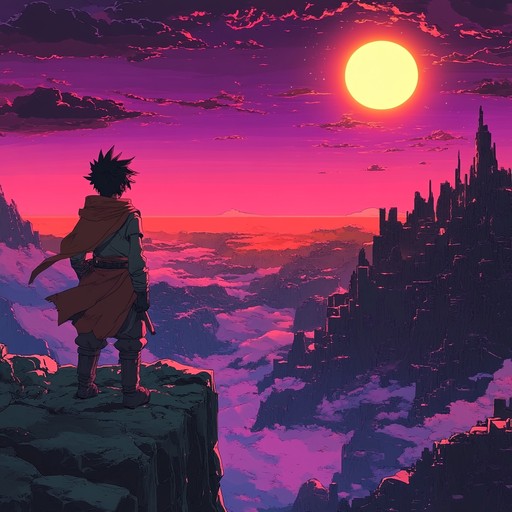 An expansive, cinematic composition designed to evoke images of a young hero's adventures across fantastic landscapes, encountering friends and foes alike. The music progresses from gentle, uncertain beginnings to bold, sweeping crescendos, mirroring the hero's growth and challenges.