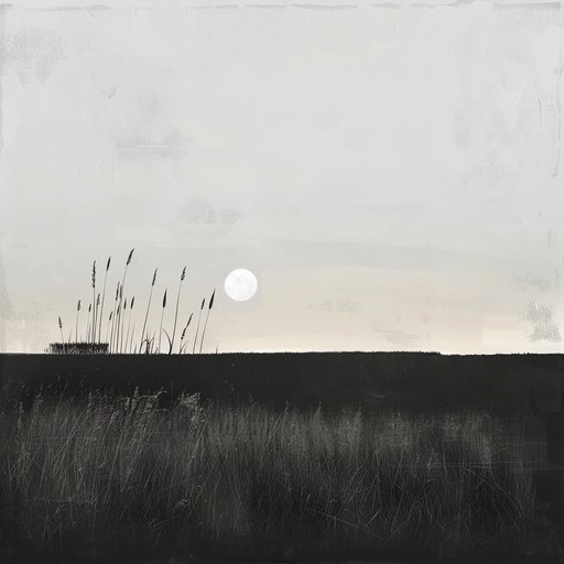 A tranquil instrumental featuring a gentle acoustic guitar that captures the essence of a serene prairie at dusk. The music should encompass the vastness and beauty of the landscape, providing a soothing and contemplative experience