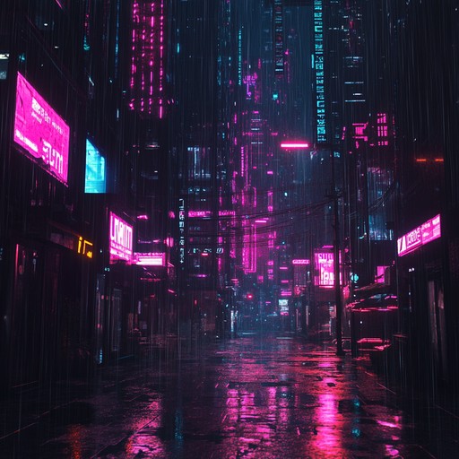 Step into a dystopian cyberworld where dark synth echoes rule, blending heavy bass with eerie ambient sounds for intense suspense.