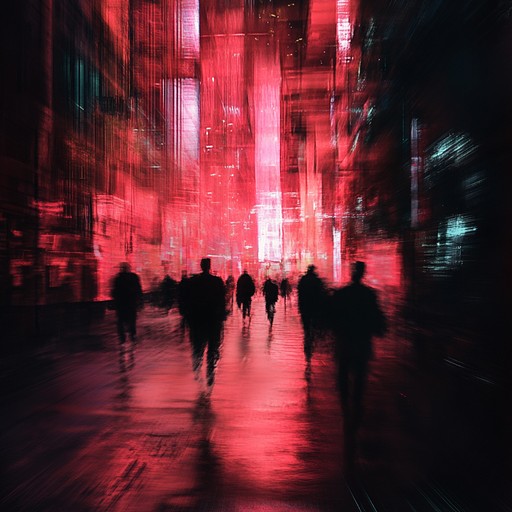 An electrifying instrumental capturing the pulse of a bustling city at midnight. Thumping bass and intricate rhythms craft an intense urban chase scene, with flashes of neon and hurried footsteps echoing through the darkened streets.