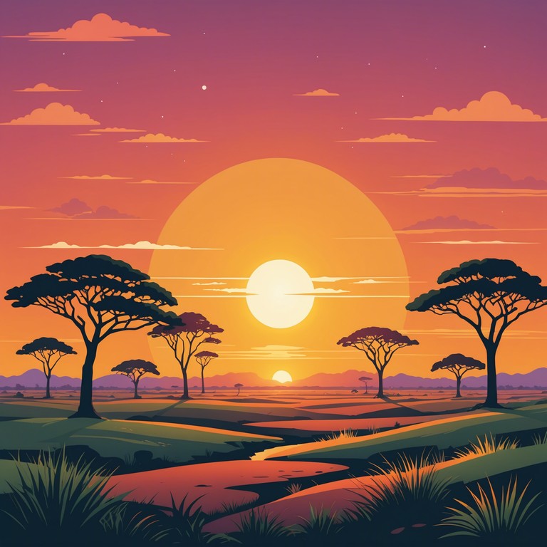 This track combines the pulsating rhythms of traditional afrobeat with a modern twist, capturing the essence of a vibrant sunrise over the sahara. Utilizing authentic african instruments, it merges energetic drum beats with melodic overlays, creating a dynamic and uplifting atmosphere that embodies the spirit of africa's heartlands.