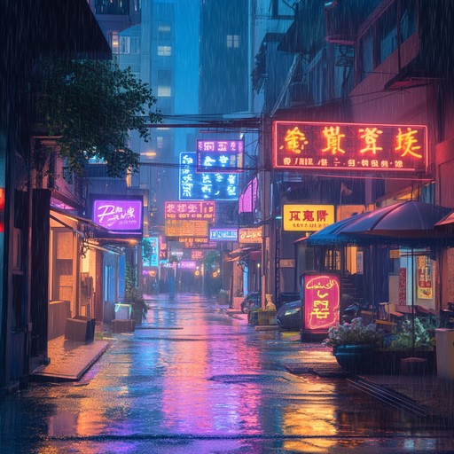 A reflective synthwave composition that paints vivid imagery of a quiet, neon drenched cityscape, perfect for moments of solitude and deep thought, accentuated by lush synth textures and gradual crescendos