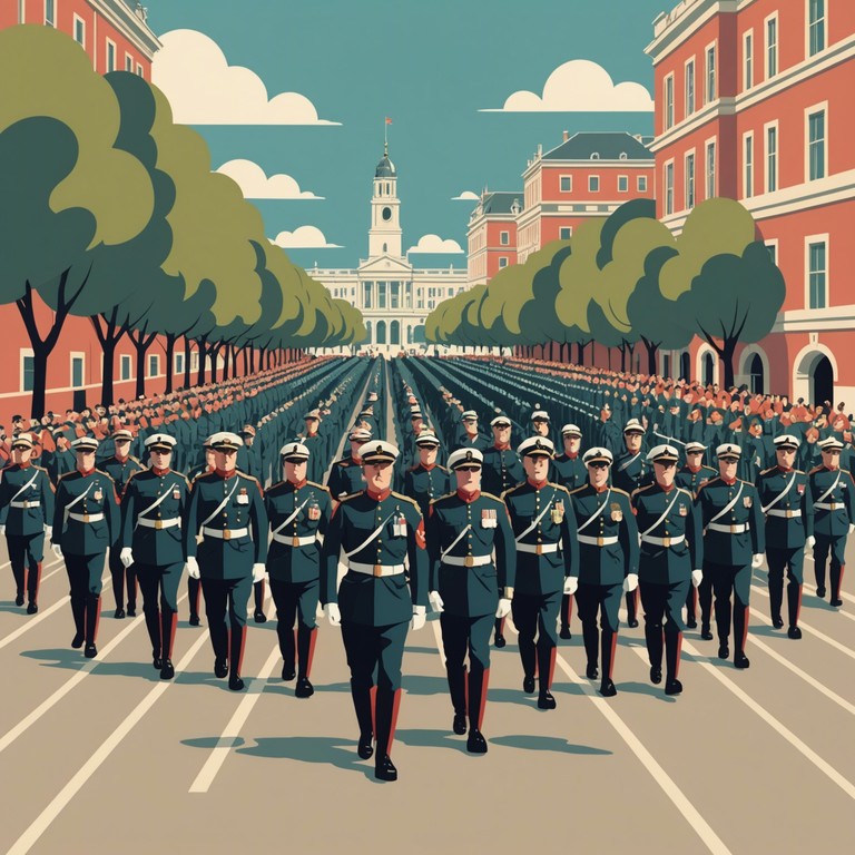 A powerful and moving composition that simulates the atmosphere of a military victory parade. Featuring robust drumming and melodic lines that convey a sense of pride, bravery, and patriotism. Ideal for historical documentaries or victory celebrations.