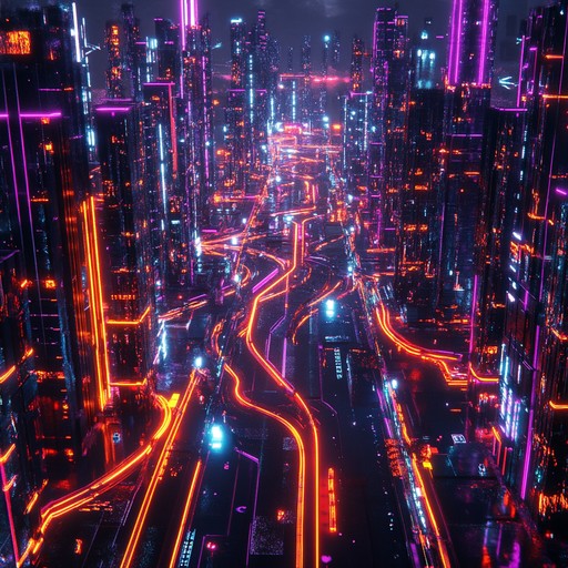 Experience a chaotic fusion of pounding beats, vibrant synths, and futuristic effects. This track embodies the energy of a neon lit cityscape, pulsing with life and adventure. It's perfect for high octane environments and will captivate with its unpredictable twists and turns.