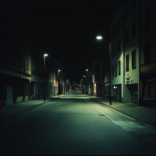 An instrumental piece blending gentle melodies with subtle dissonance, capturing the feeling of walking alone in a quiet city at night, evoking both peace and underlying anxiety.