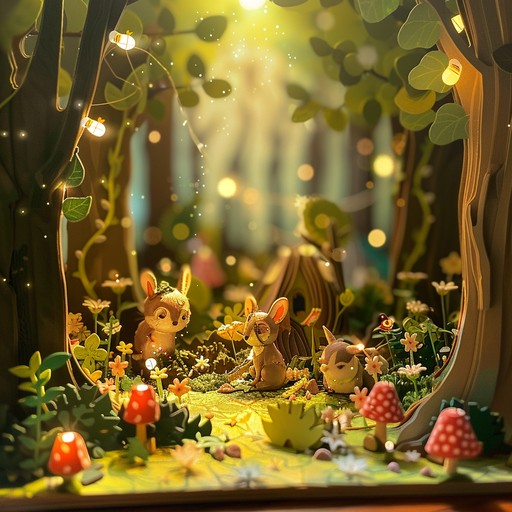 A delightful, whimsical composition that captures the essence of a playful forest adventure. Imagine dancing woodland creatures and colorful flora bursting with life. This instrumental track uses the flute to weave an enchanting melody that carries you through a magical, carefree realm, invoking the joy and wonder of exploring an enchanted forest.